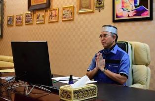 Melalui Vidcon, Bupati dan Wabup Mura Gelar Halal Bihalal Bersama Unsur Forkopimda